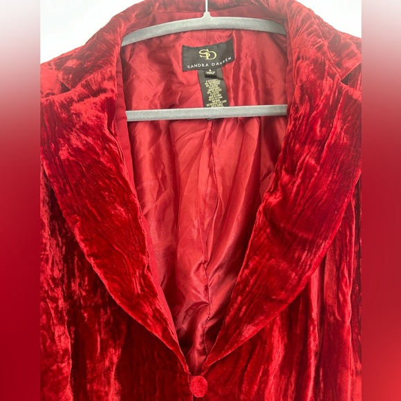 Vintage Crush Velvet Crop Jacket padded shoulders pockets and loop buttons Med - Picture 4 of 8